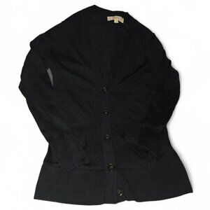 Loft Cardigan Sweater Black Sz M Preppy Academia
